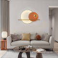 Led Moon Wall Light Modern Orange gold decorative modern background wall light Supplier